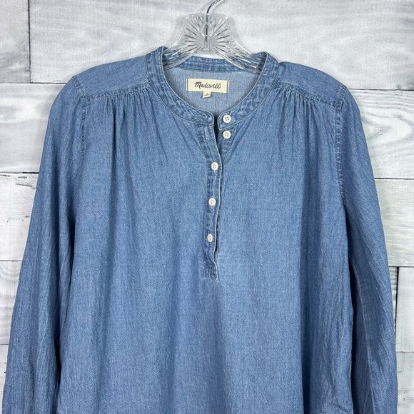 Madewell Shirred Popover Top - Picture 3 of 6